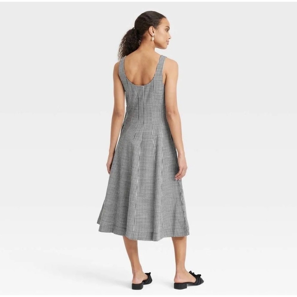 Universal thread Target Black White Gingham Midi … - image 14